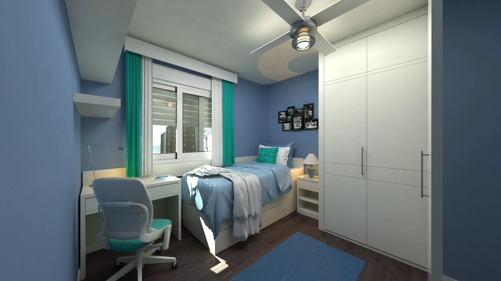 Tidy bedroom with fresh linens