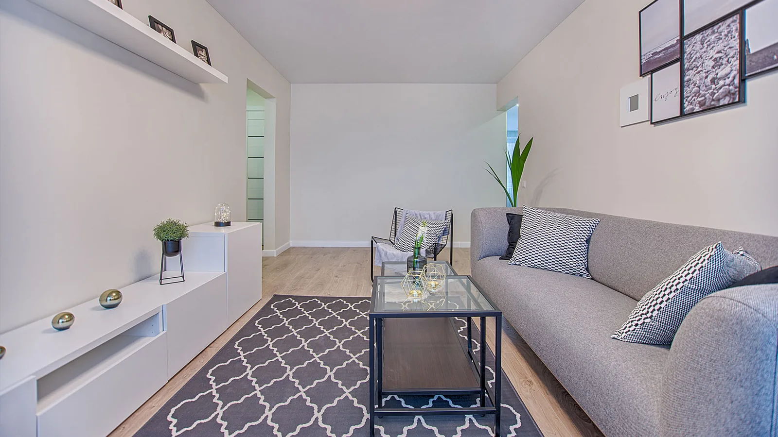 Spotless minimalist living room